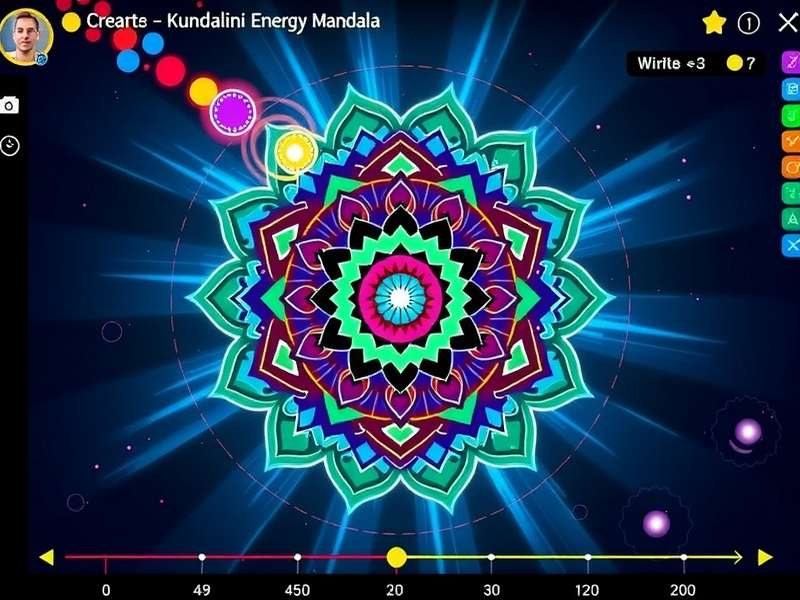 Kundalini Energy Mandala chakra energy flow diagram