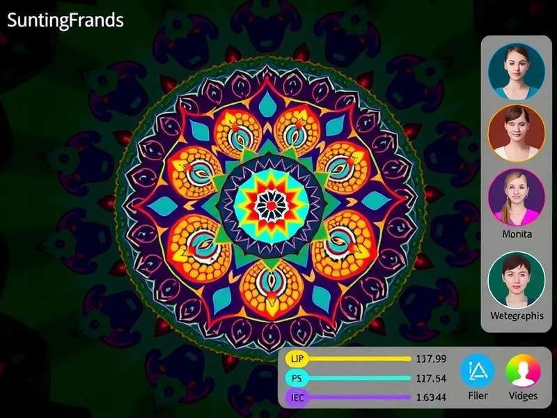 Kundalini Energy Mandala gameplay screenshot showing colorful mandala patterns